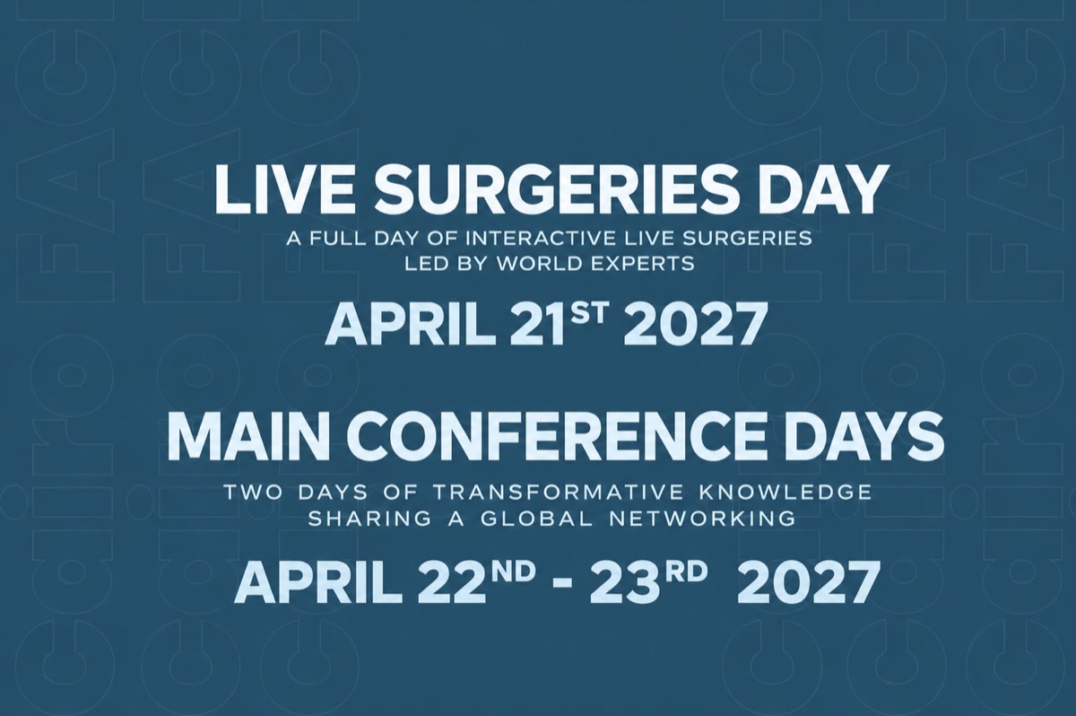 Cairo FACE event plan — a live-surgery day followed by two main conference days
