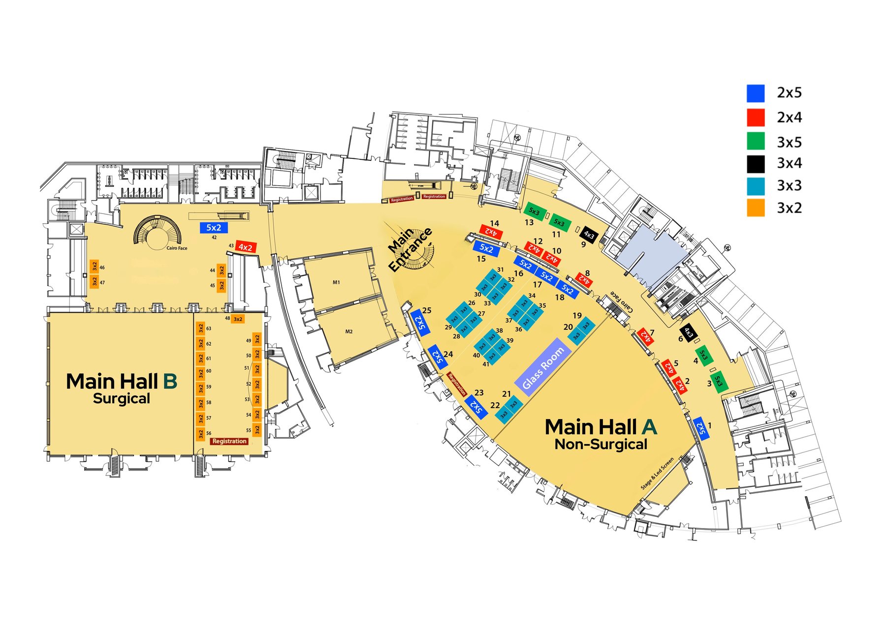 Cairo FACE 2027 exhibition floor plan